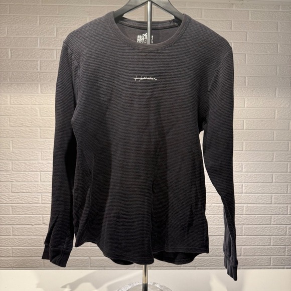 Hollister Other - Hollister Must-Have Collection Mens Black Waffle Knit Long Sleeve T-Shirt